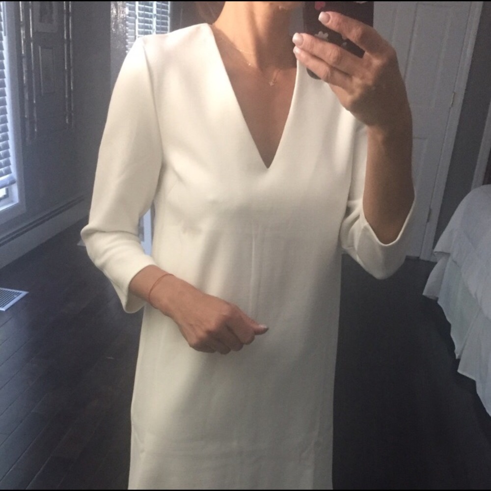 *sold* Beautiful off white shift dress - Picture 3 of 8